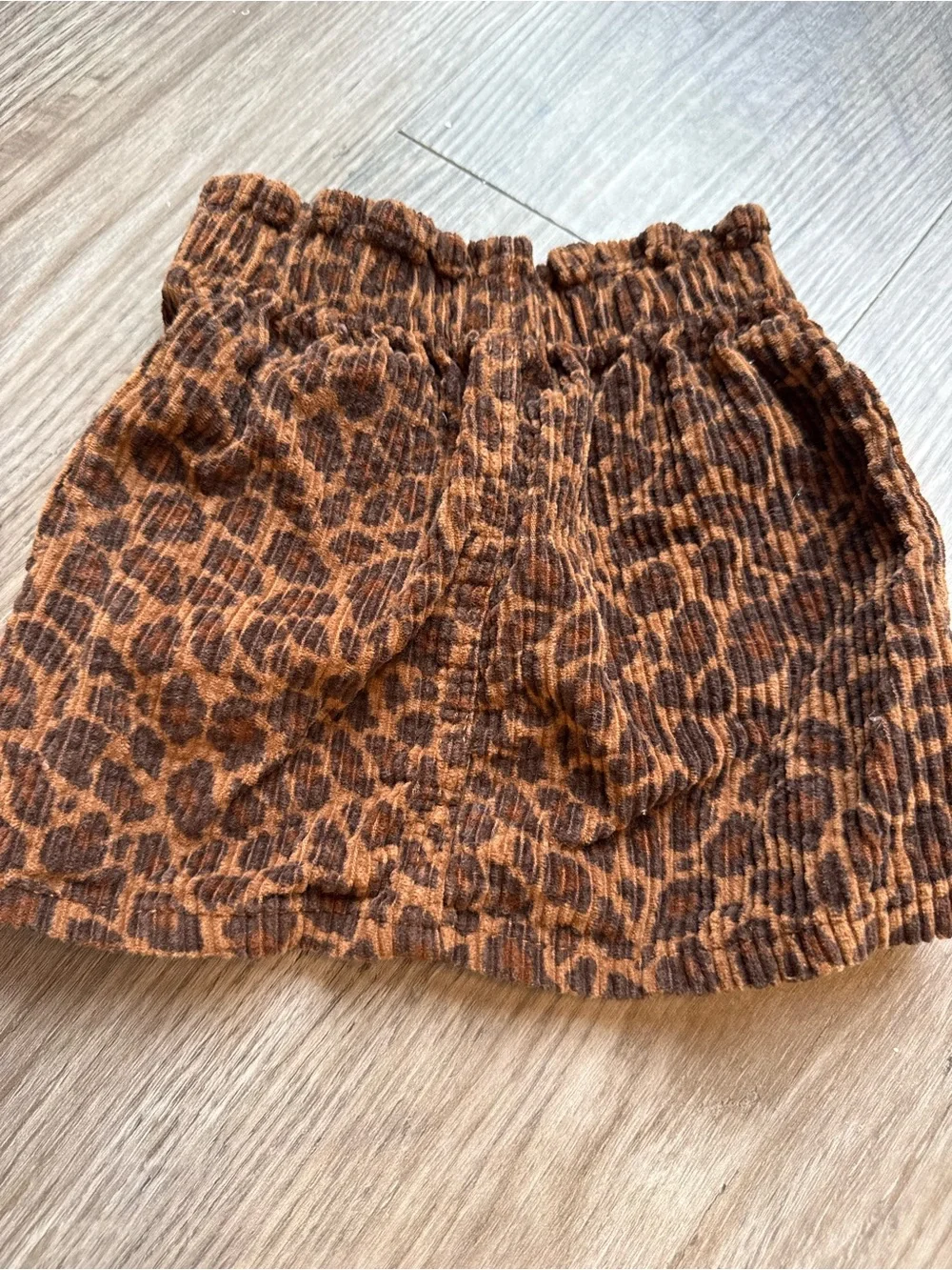 Old Navy Leopard Print Paperbag Pull-On Skirt 18-24 Months